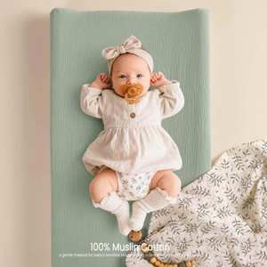 Cubiertas para Cambiador de Bebé 100% Algodón, Ajuste Perfecto, Sábanas de Cambio para Guardería, Suaves y Transpirables - Product Image 1