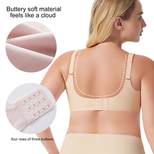 Sujetador de Maternidad sin Costuras con Borde Ondulado, Sujetador Deportivo sin Varillas para Mujeres en Periodo de Lactancia, Talla Grande - Product Image 5
