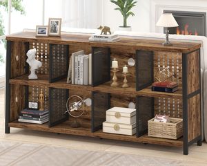 Bibliothèque plate <span class=keywords><strong>Feng</strong></span> <span class=keywords><strong>Shui</strong></span> rurale étagère industrielle Cube support de rangement large métal bureau Cube support ferme étagère basse longueur - Product Image 3