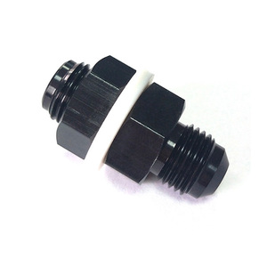 Raccord de cellule à combustible AN6 pour traversée de coque, connecteur mâle en aluminium à raccord évasé avec écrou de blocage et rondelles en téflon pour système de réservoir de carburant de course - Product Image 1