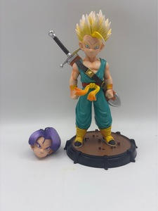 Figurines d'action Dragon Ball en gros, <span class=keywords><strong>Trunks</strong></span> avec deux sculptures de tête, <span class=keywords><strong>figurine</strong></span> d'anime <span class=keywords><strong>Super</strong></span> <span class=keywords><strong>Saiyan</strong></span>, modèle de jouet en boîte - Product Image 2