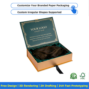 Caja de Empaque para Pelucas de Lujo, Biodegradable e Impermeable, con Forro de Esponja, Cajas Personalizadas para Marcas de Pelucas y Negocios de Peluquería - Product Image 2
