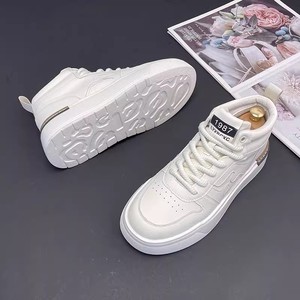 High Top White <b>Shoes</b> 2025 New Fashionable Thick Sole with <b>Increased</b> <b>Height</b> Inside Outdoor Sports and Leisure Board <b>Shoes</b> - Product Image 6
