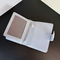 Portefeuille de voyage personnalisé avec logo, étui pour passeport, protection en cuir PU bleu, housse de passeport