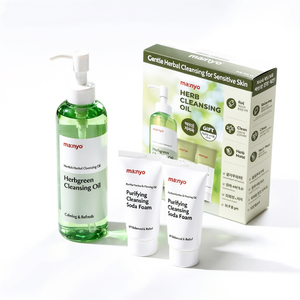 <b>Manyo</b> Herb Green <b>Cleansing</b> <b>Oil</b> 200Ml Purifying Soda Foam 20Ml X2 For Sensitive Skin Gentle Herbal Care Set - Product Image 2