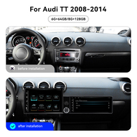 Layar Foforfor 13.1"+12.3" untuk Audi TT 2008-2014 Wireless Carplay Android 15 Auto Radio Mobil Stereo GPS Navi DSP 360 4G WiFi OEM