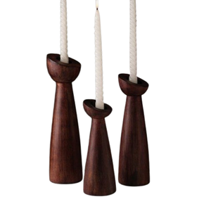 Latest Design <b>Set</b> of Three Wooden <b>Candle</b> Holder Wedding Christmas Decoration Event Party Tabletop <b>Candle</b> Pillar - Product Image 1