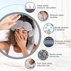 NUEVA Máscara <span class=keywords><strong>de</strong></span> Ojos con Peso para Dormir, Diseño con Presión Suave, para Viajes y Insomnio - Product Image 6