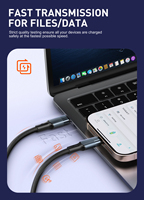 Kabel Data USB-C LDNIO LC351C Grosir OEM 1m 65W Mendukung Pengisian Cepat PD dan QC, Kabel Tipe-C ke Tipe-C untuk Ponsel