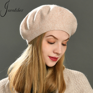 Berretto alla Moda Jxwatcher, Stile Artistico Britannico-Francese, Elegante <span class=keywords><strong>Cappello</strong></span> da Pittore, Berretto in Lana Lavorato <span class=keywords><strong>a</strong></span> Maglia per Donna, Personalizzabile - Product Image 3