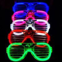 Lunettes de soleil LED lumineuses, lunettes de fête néon, accessoires de cosplay lumineux pour Noël, Halloween, pour adultes et enfants