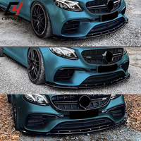 Lame de pare-chocs avant E63 AMG aspect carbone noir brillant pour Mercedes W213 Classe E 2016-2020 pré-lifting – Kit d'amélioration aérodynamique extérieure