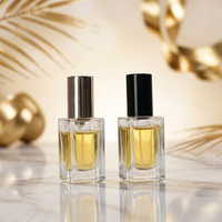 Vente en gros de flacons de parfum classiques rectangulaires en verre, 15 ml, flacon de parfum de voyage avec bouchon pompe