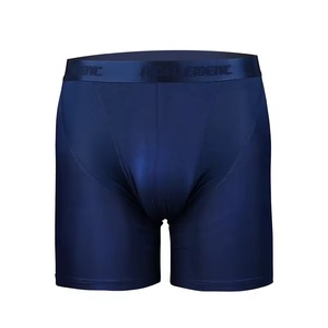Caleçon pour homme en pur coton respirant de marque personnalisée gris noir léger à jambes longues - Product Image 5