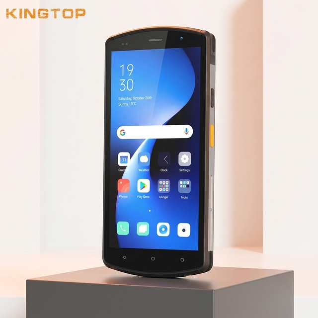 5.7 Inch Android 12 Handheld Mobile PDA 64GB with INFC RFID Reader P65 Waterproof Shell for Asset Tracking & Barcode Scanning