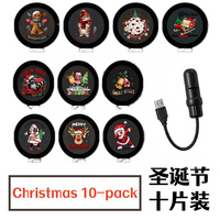 Projecteur USB, lumière d'Halloween, veilleuse de Noël, projecteur de scène rotatif pour éclairage décoratif mural et de plafond