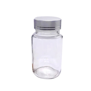 JY-03 Brown Glass Bottles With Screw <b>Caps</b> Cylinder Shape For Pharmaceutical Use Empty Medicine Bottles In Stock - Product Image 4