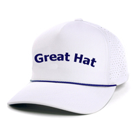 Sac de voyage personnalisé Marque Marketing Casquette Chapeaux 5 Panneau Laser Découpe Perforer Baseball Gorros