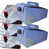 Sac aseptique aluminium10L personnalisé dans l'emballage de boîte pour le conteneur jetable de distributeur de sirop de thé de café de vin 3L 5L