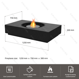 CRUISE BBQ Installation au <span class=keywords><strong>sol</strong></span> <span class=keywords><strong>Protection</strong></span> de l'environnement Camping Extérieur 1450-870-345mm Foyer <span class=keywords><strong>Bois</strong></span>/Gaz/Alcool Foyer - Product Image 5