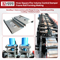 Machine de profilage à rouleaux pour cadre de registre coupe-feu soudé, profilatrice de profilés en acier galvanisé de 2,0 mm avec PLC pour la production de registres coupe-feu certifiés CE