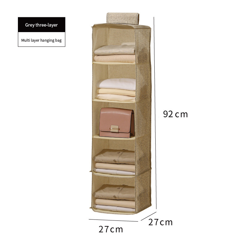 Bolsa colgante de cinco capas [beige]