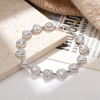 Bracelet de luxe en alliage de zinc plaqué or avec strass en cristal pour banquets et soirées, accessoire de mode pour cadeau