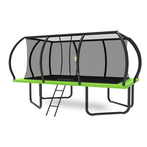<span class=keywords><strong>Trampoline</strong></span> rectangulaire de grande taille Zoshine, 17 pieds de long, 10 pieds de large, <span class=keywords><strong>trampoline</strong></span> de gymnastique carré avec <span class=keywords><strong>filet</strong></span> de sécurité et poteau incurvé - Product Image 4