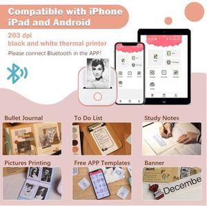Fabricante de pegatinas de artefactos hechos a mano <span class=keywords><strong>Phomemo</strong></span> <span class=keywords><strong>T02</strong></span>, Mini <span class=keywords><strong>impresora</strong></span>, máquina de impresión de cupones térmicos, <span class=keywords><strong>impresora</strong></span> fotográfica sin tinta para notas de estudio - Product Image 5