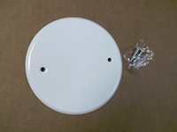 Acier enduit de poudre blanche de CETL 8 po. Couvercle de plafond vierge de 5 "de diamètre couvercle de boîte de ventilateur de plafond blanc rond pour boîtier électrique de 4"