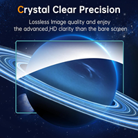 Protector de Pantalla Táctil Universal para Automóvil, Cristal Templado de 12 Pulgadas, 9H, Antiarañazos, Antihuellas, Transparente