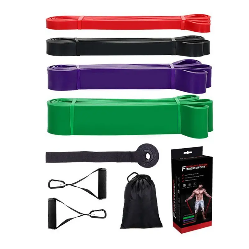 Aangepaste Elastische Lange Yoga Power Pull-Up Assistentie Stretch Bands Trainingsapparatuur Oefen Gym Latex Weerstandsbanden Set