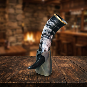 Verre à l'ancienne en forme de corne de bœuf, écologique, compatible lave-vaisselle, léger, portable, pour Noël, bière, vin, style américain - Product Image 1
