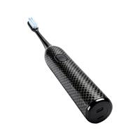 Brosse à dents électrique en fibre de carbone antibactérienne, étanche, nettoyage haute fréquence, outil de soins bucco-dentaires, certifiée CE