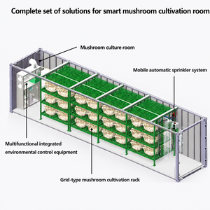 Sistema de Riego Automático Móvil para Cultivo de Hongos con Rejilla y Equipo de Control Ambiental - Product Image 1