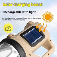 Lampe de poche rechargeable solaire USB étanche super lumineuse à longue portée avec corps en ABS pour la recherche en extérieur