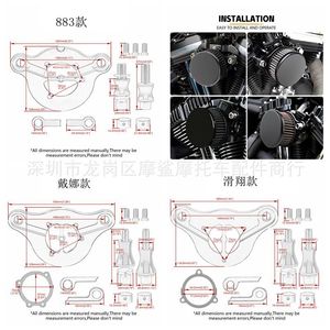 Filtro de aire para motocicleta Moshark, 18x14x10, aluminio CNC, para Harley XL883 X48, modificación estilo retro - Product Image 1