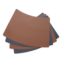 Set de table en silicone en forme d'éventail, nouveau style chinois, isolant thermique, antidérapant, anti-brûlure, couleur unie