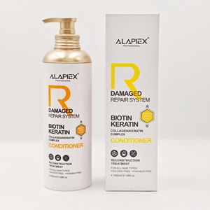 ALAPEX Biotina Queratina Hidratante y Refrescante 2 en 1 Champú y Acondicionador Reparador Anticaída <span class=keywords><strong>para</strong></span> Cabello Dañado - Product Image 4