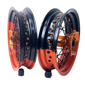 Rueda Delantera Supermoto Husaberg 570 <span class=keywords><strong>FS</strong></span> <span class=keywords><strong>2020</strong></span> 16/17'', Llanta de Aluminio Anodizado CNC para Motocicleta Todoterreno Enduro Racing - Product Image 3