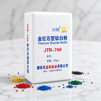 Dioxyde de titane (TiO2) Rutile JTR-740, pureté 99%, bonne résistance aux intempéries, pigment blanc pour plastique, échantillon disponible