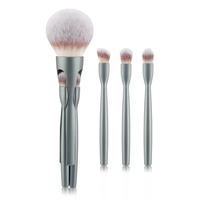 Ensemble de pinceaux de maquillage magnétiques multifonctionnels 4-en-1 pour les yeux, avec pinceaux pour fard à paupières, contour et blush