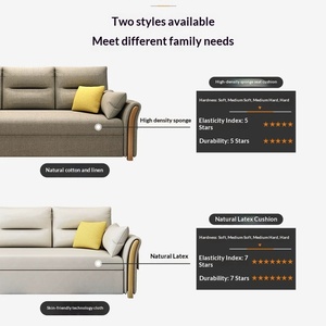 Divano Letto Pieghevole con Doppio Cuscino e Schienale per Piccoli Soggiorni, Facilmente Convertibile in Poltrona Letto - Product Image 5