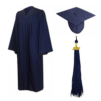 Ensemble de diplômés universitaires Robe de fin d'études Cosplay avec pendentif chapeau et pompon pour décorations de fête de baccalauréat