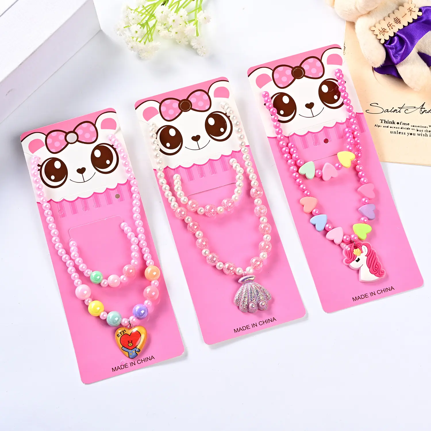 Kinder Ketting Vrouwelijke Eenhoorn Cartoon Prinses Eerste Accessoires Meisjes Armband Baby Accessoires Kinderen Kragen Groothandel