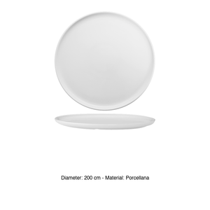 Assiette à dessert empilable M1934 Riga en porcelaine blanche 20 cm pour restaurants, hôtels, fournitures de gros, vaisselle en gros - Product Image 3