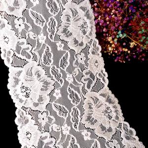 07634 الأبيض الدانتيل دنة 17 سنتيمتر زهرة شبكة الدانتيل دنة النايلون البوليستر الدانتيل قماش للملابس - Product Image 4