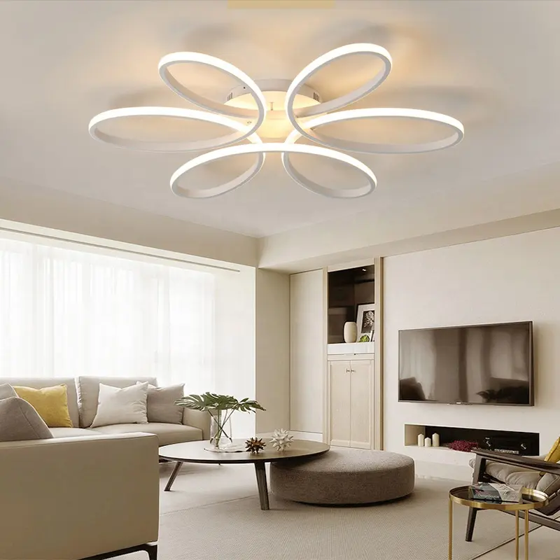 Светодиодный потолочный светильник, люстра с регулируемой яркостью, для гостиной, спальни