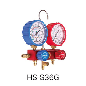 ชุดเกจวัดน้ำยาแอร์ Hongsen รุ่น HS-S36G แบบสองหัววัด สำหรับน้ำยา R22 และ 410A - Product Image 1