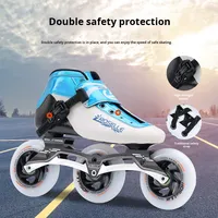 Patins à roulettes de course à trois roues Luoshen T5 pour enfants, professionnels, de plein air, à grande vitesse, en fibre de carbone, 75 mm, PU